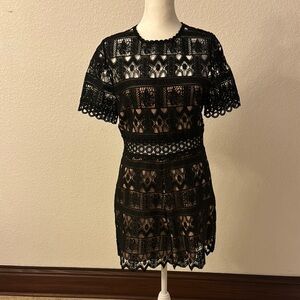 Alexis Black Sheath Romper Cocktail